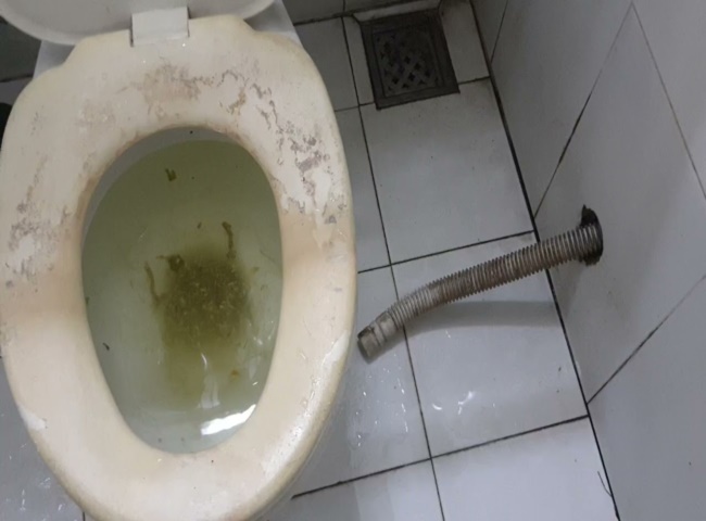 Bồn cầu tắc nghẽn g&acirc;y mất thẩm mỹ cho nh&agrave; vệ sinh