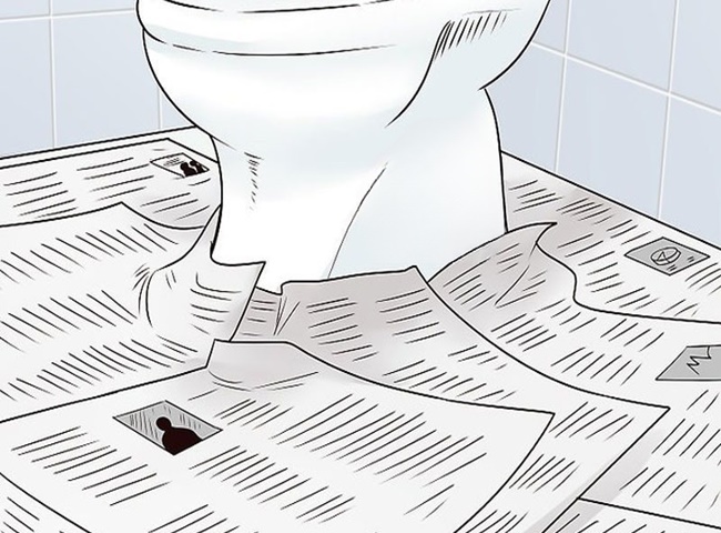 Th&ocirc;ng tắc bồn cầu bằng giấy b&aacute;o đơn giản